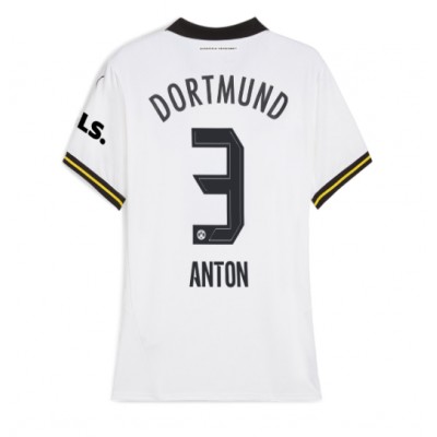Fotbalové Dres Borussia Dortmund Waldemar Anton #3 Dámské Alternativní 2024-25 Krátký Rukáv Fotbalové Dres Borussia Dortmund Waldemar Anton #3 Dámské Alternativní 2024-25 Krátký Rukáv